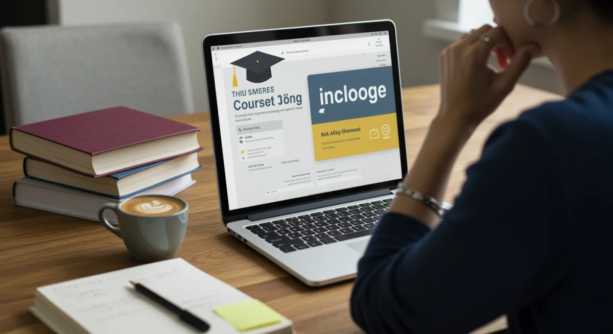 Individual studying for career advancement through employer benefits