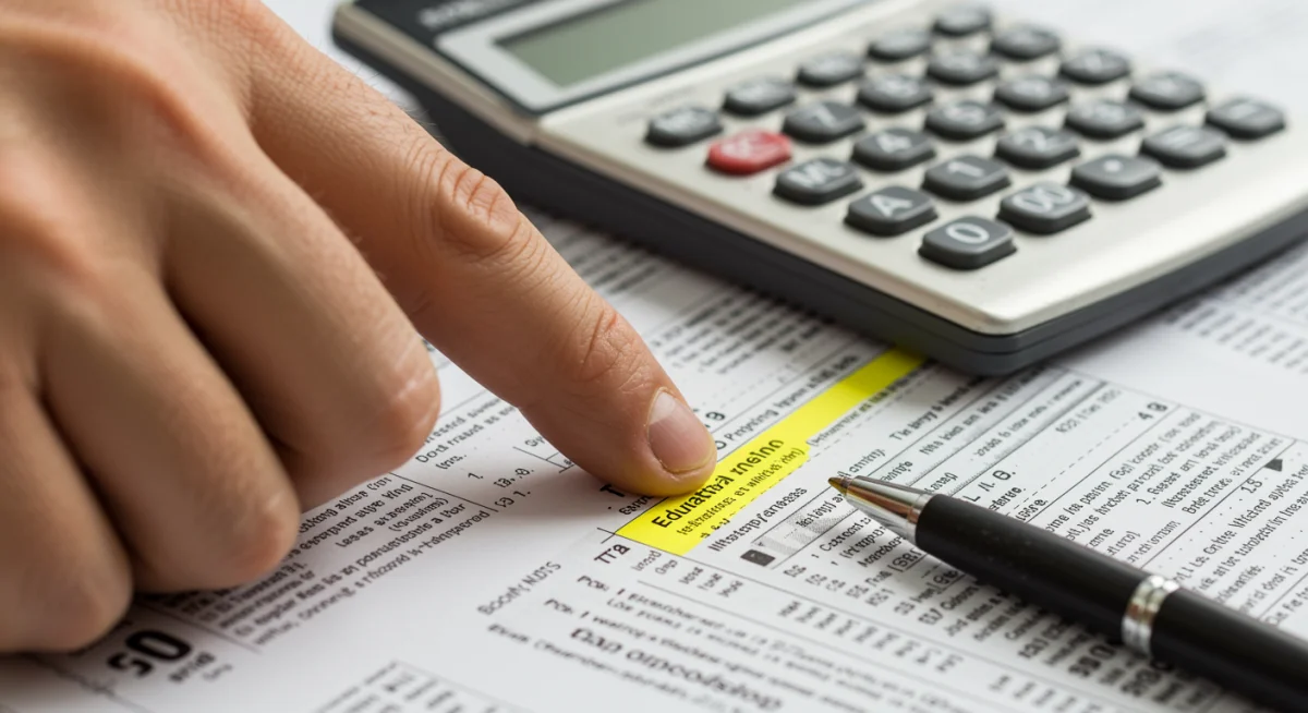 Highlighting education expense deduction on tax form