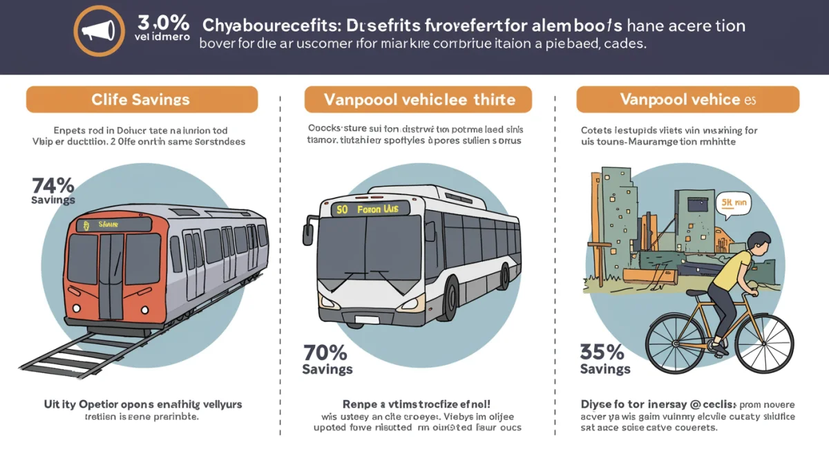 Infographic of eligible commuter benefits transportation modes