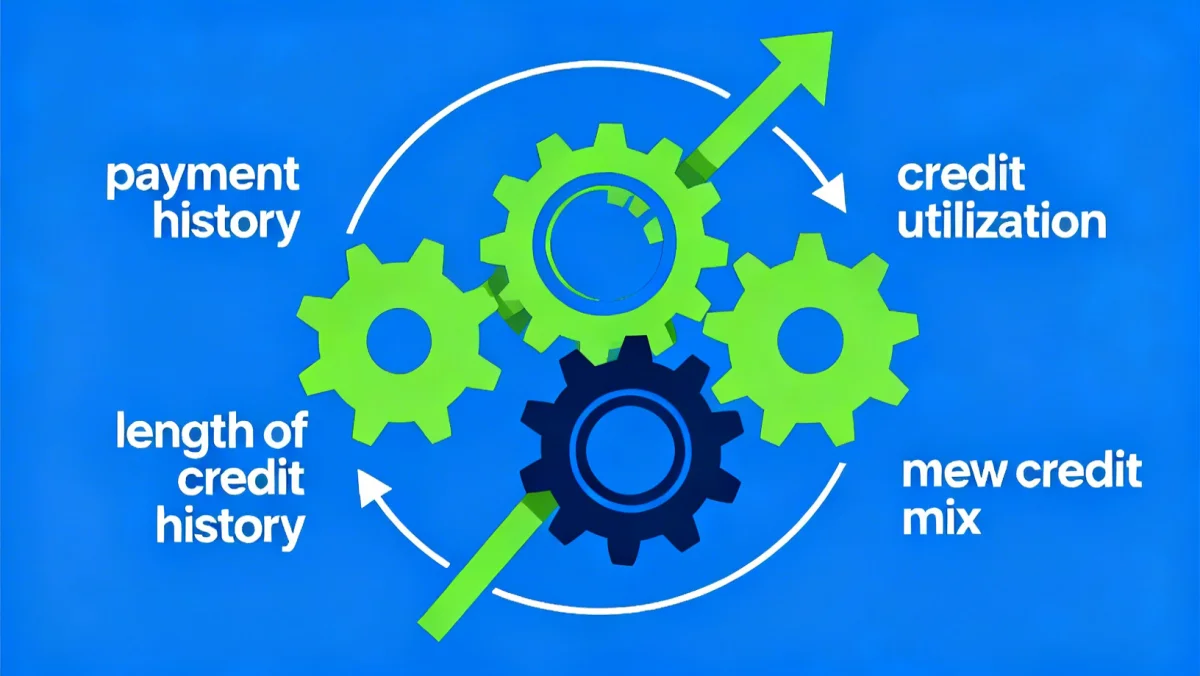 Infographic showing key factors that influence an individual's credit score