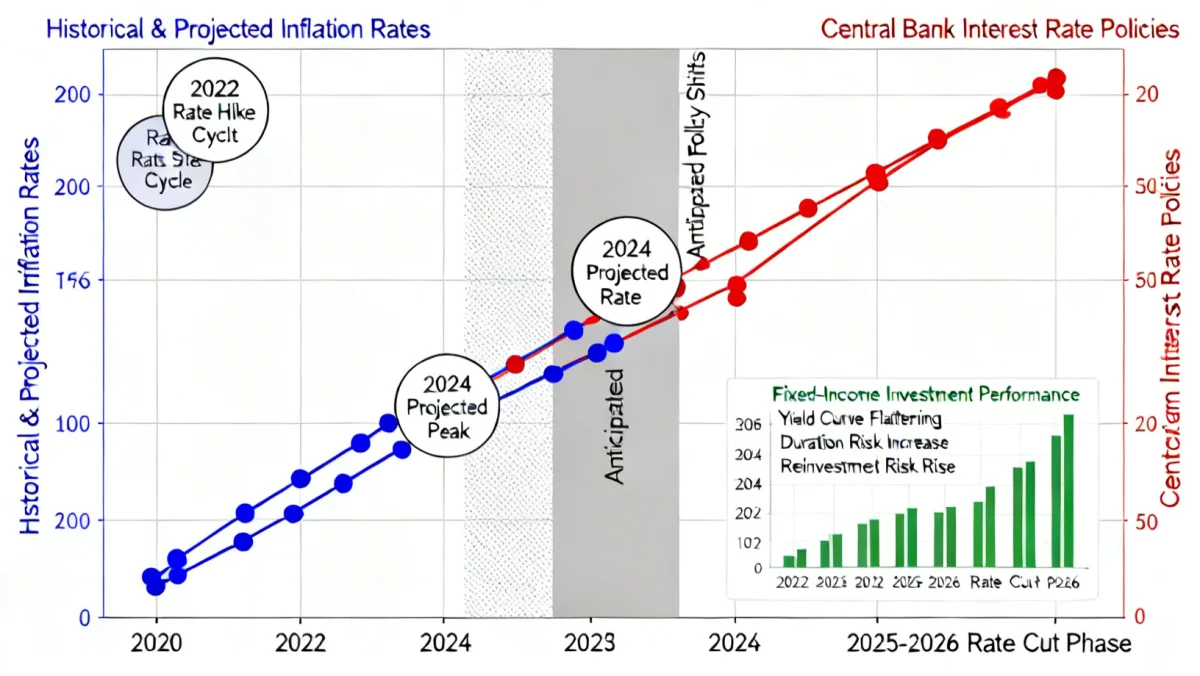 Chart showing inflation trends and central bank policy impact on 2026 bond market performance.