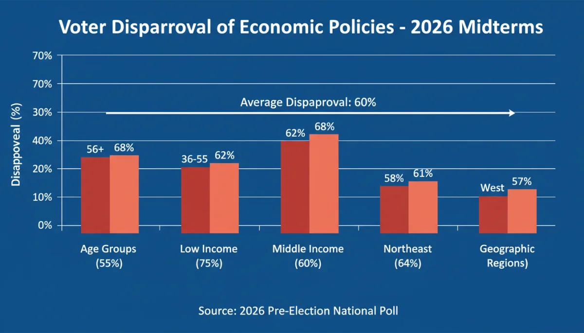 Demographic breakdown of economic policy disapproval