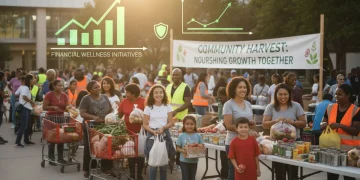 Families and individuals receiving food assistance, symbolizing SNAP benefit changes and financial support.